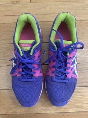 ASICS Purple & Pink Women's Athletic Running Shoes with Lime Accent